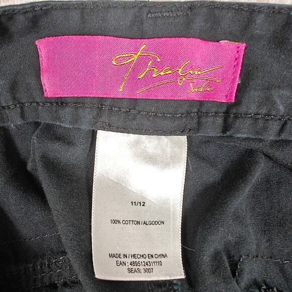 Thalia Sodi Black Capri Pants 5 Pocket Cargo Style Size 11/12 - Picture 6 of 8